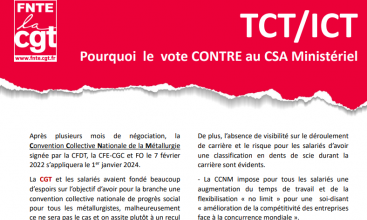 TCT/ICT - Pourquoi le vote Contre au CSA Ministériel