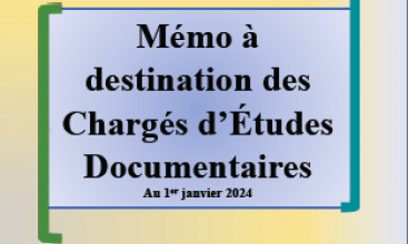 Triptyque des Chargés d'Etudes Documentaires 