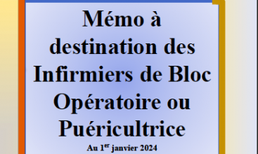 Triptyque Infirmiers Bloc Opératoire et Puéricultrice 