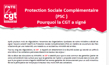 Tract FNTE : Protection Sociale Complémentaire (PSC) Pourquoi la CGT a signé.