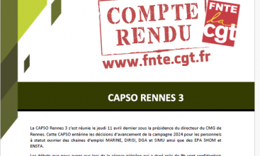 Compte Rendu et Déclaration Liminaire de la CAPSO RENNES 3 du 11 avril 2024.