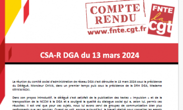 Compte rendu du CSA-R DGA du 13 mars 2024.