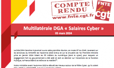 Compte rendu de la multilatérale DGA "Salaires Cyber" du 05 mars 2024