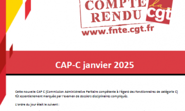 CAP-C de janvier 2025 - Déclaration Liminaire et Compte Rendu.