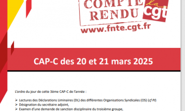 CAP-C des 20 et 21 mars 2025 - Déclaration Liminaire et Compte Rendu.