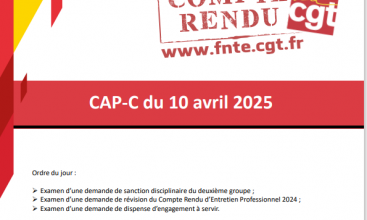 CAP C du 10 avril 2025 - Déclaration Liminaire et Compte Rendu.