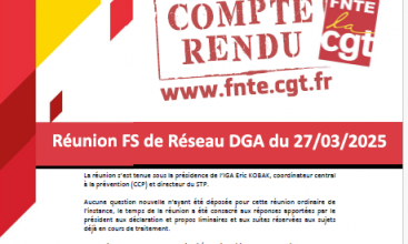 Compte rendu de la FS R DGA du 27 mars 2025.