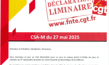 Déclaration Liminaire du CSA-M du 27 mai 2025.