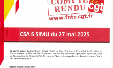 Compte Rendu du CSA S SIMu du 27 mai 2025.