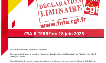 Déclaration Liminaire du CSA-R TERRE du 28 juin 2025.