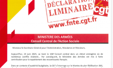 Déclaration Liminaire du CCAS du 24 juin 2025.