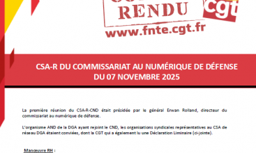 COMMISSARIAT AU NUMÉRIQUE DE DÉFENSE (CND) - DL et CR du CSA-R du 07 novembre 2025.