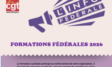 FORMATIONS FÉDÉRALES 2026.