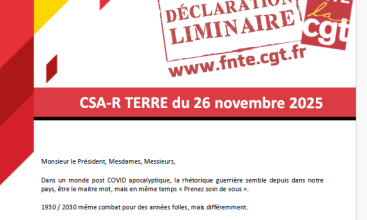 CSA-R TERRE du 26 novembre 2025 - Déclaration Liminaire.