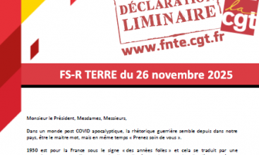 FS-R TERRE du 26 novembre 2025 - Déclaration Liminaire.