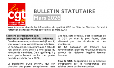 AIA CLERMONT-FERRAND - BULLETIN STATUTAIRE MARS 