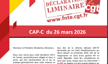 Déclaration Liminaire de la CAP-C du 26 mars 2026.
