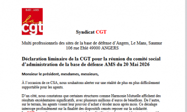 Déclaration Liminaire CSA BdD ANGERS - LE MANS  - SAUMUR