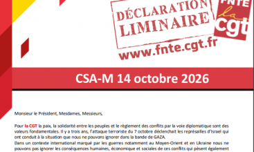 Déclaration Liminaire du CSA-M du 14 octobre 2026.
